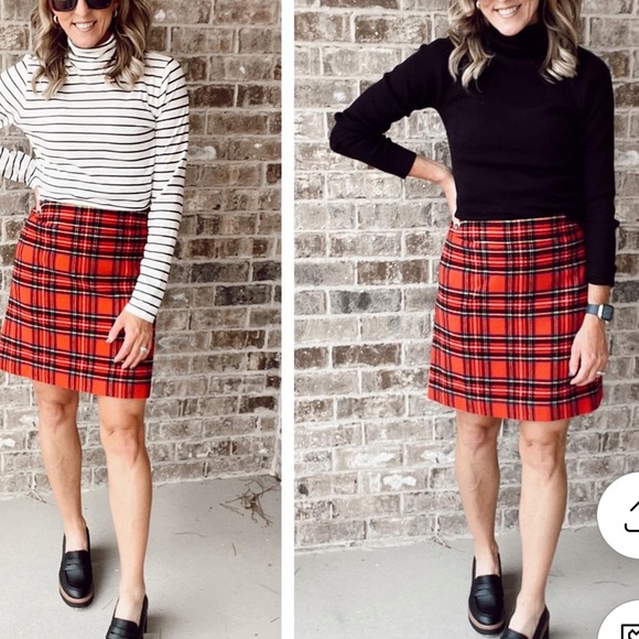 NEW j.crew factory Tartan A-line skirt - Picture 6 of 15